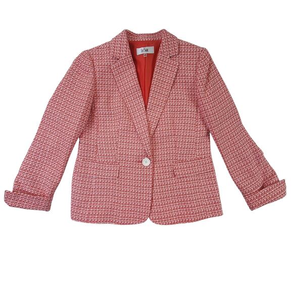 Le Suit Notch Collar Slim Pant Suit Blazer Women's Size 10 - Picture 3 of 13